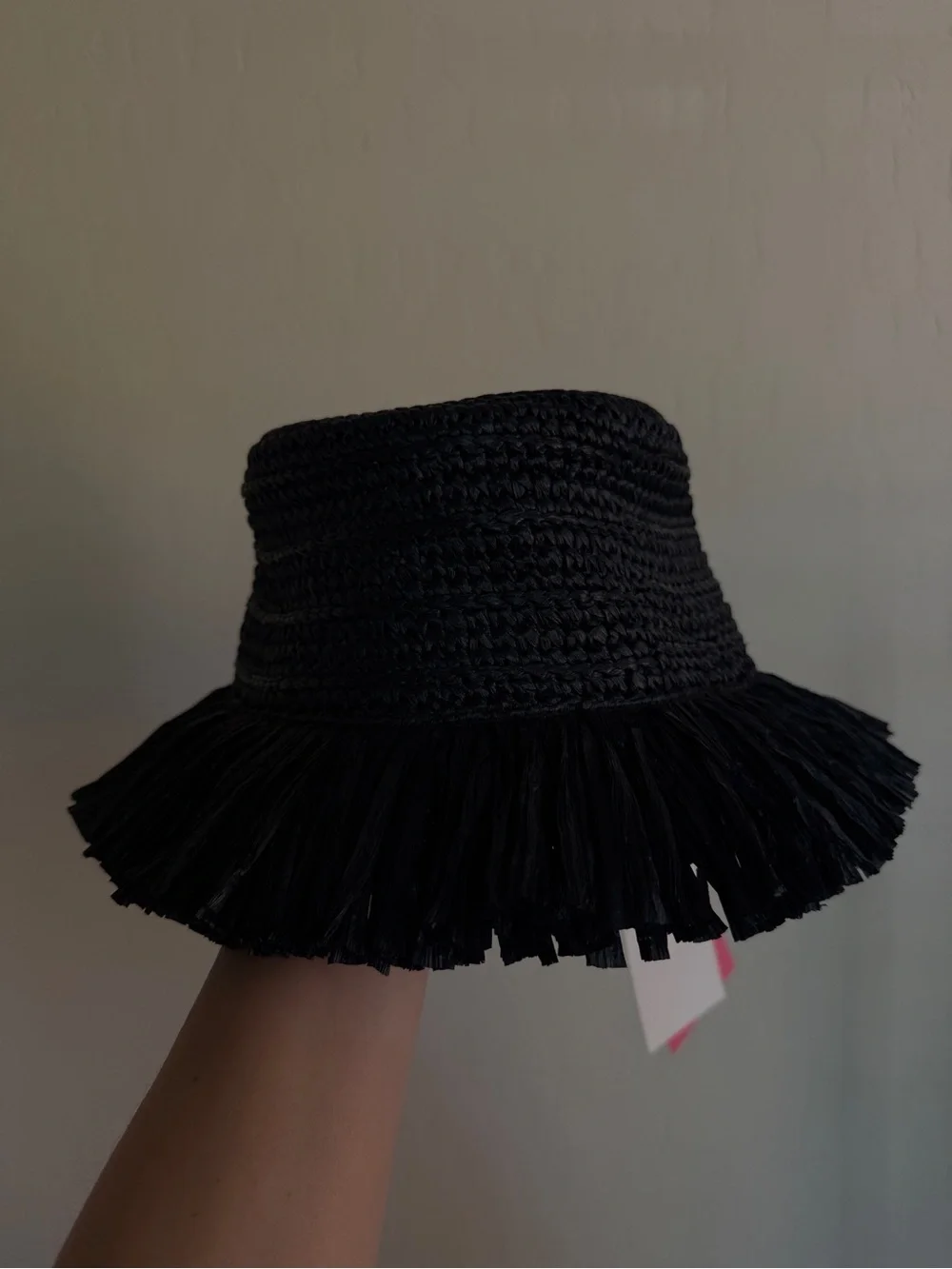 Kate Spade Frayed Raffia Straw Wide Brim Bucket Hat Women’s